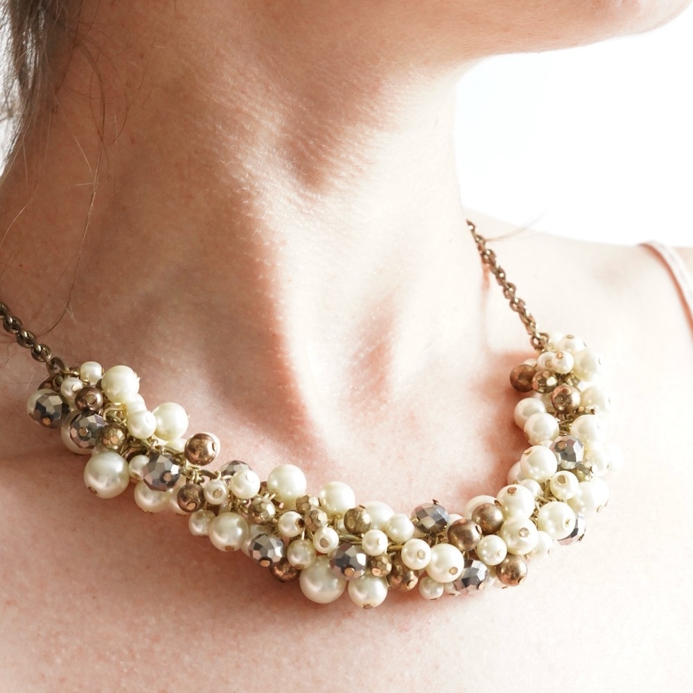 Pearl Cluster Necklace